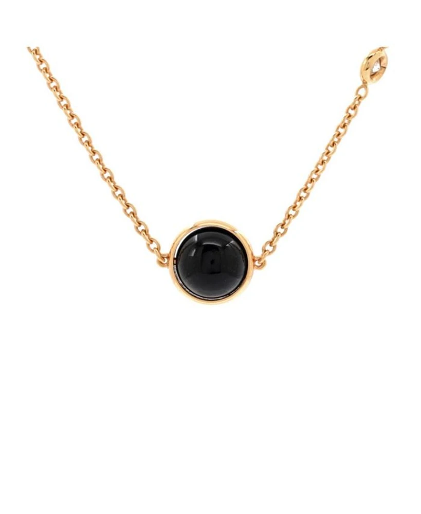 Possession Pendant Necklace 18K Rose Gold with Onyx and Diamond