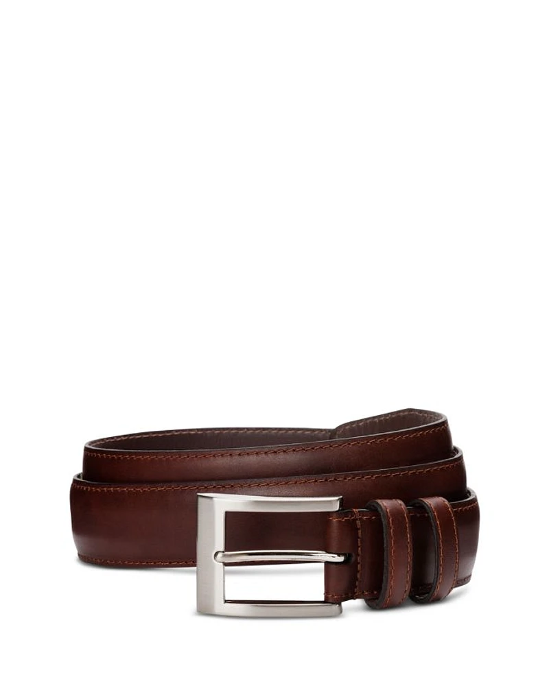 Men's Wide Basic Leather Dress Belt