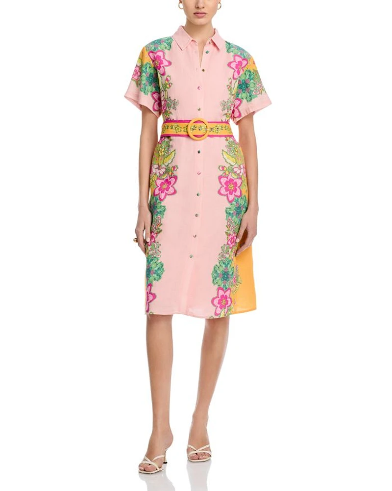 Short Sleeve Midi Shirt Dress