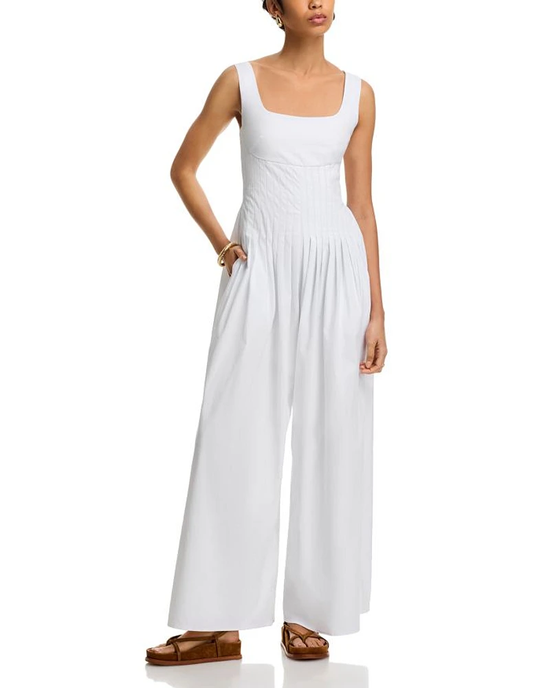 Abbott Poplin Pleated Jumpsuit