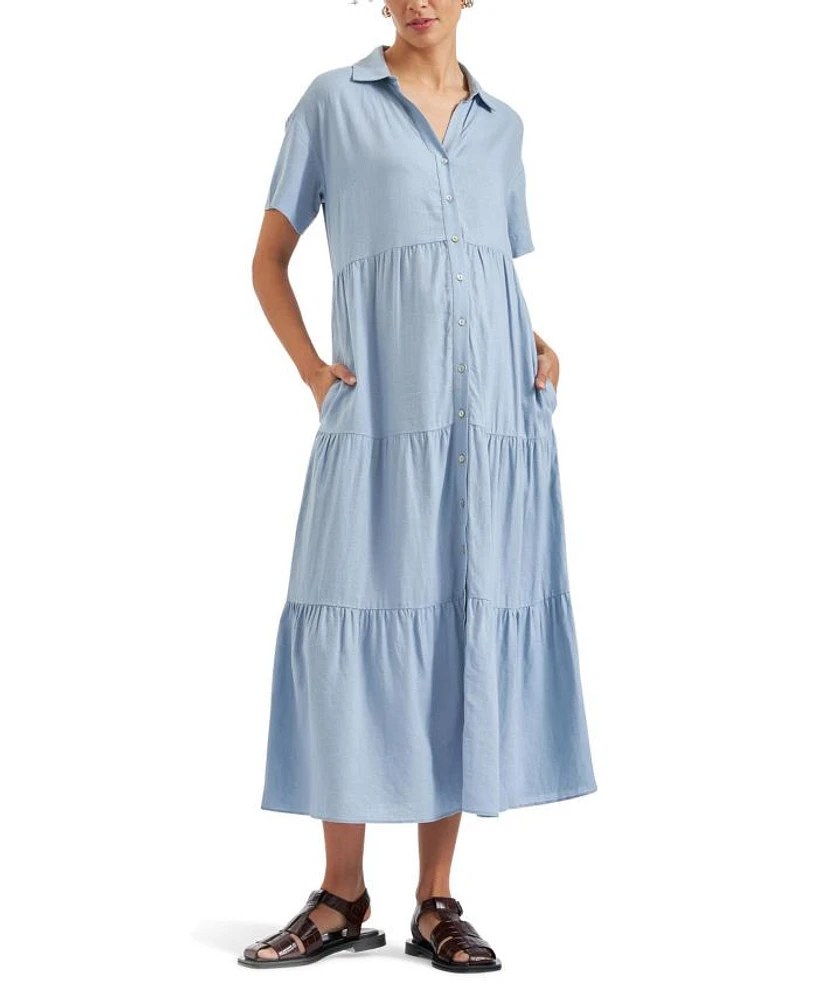 Macy Longline Linen Dress