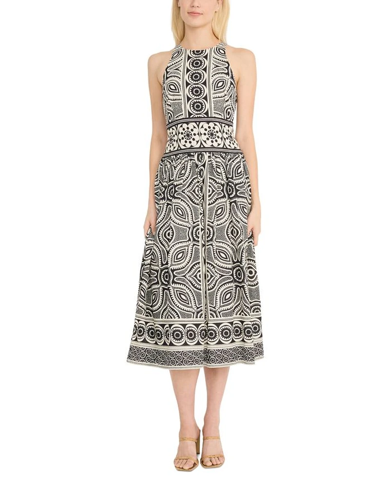 Border Print Dress