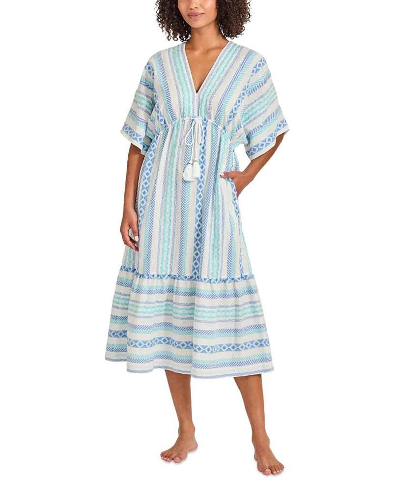 Geo Midi Dress Swim Cover-Up