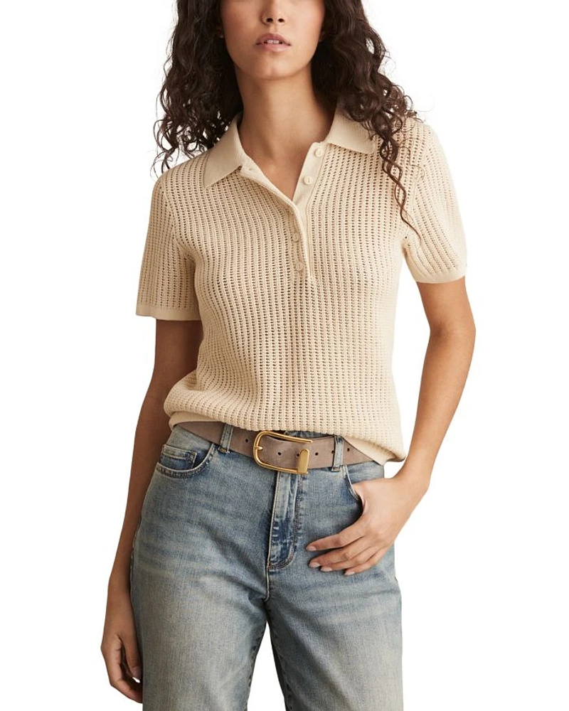 Evi Stitch Polo Top