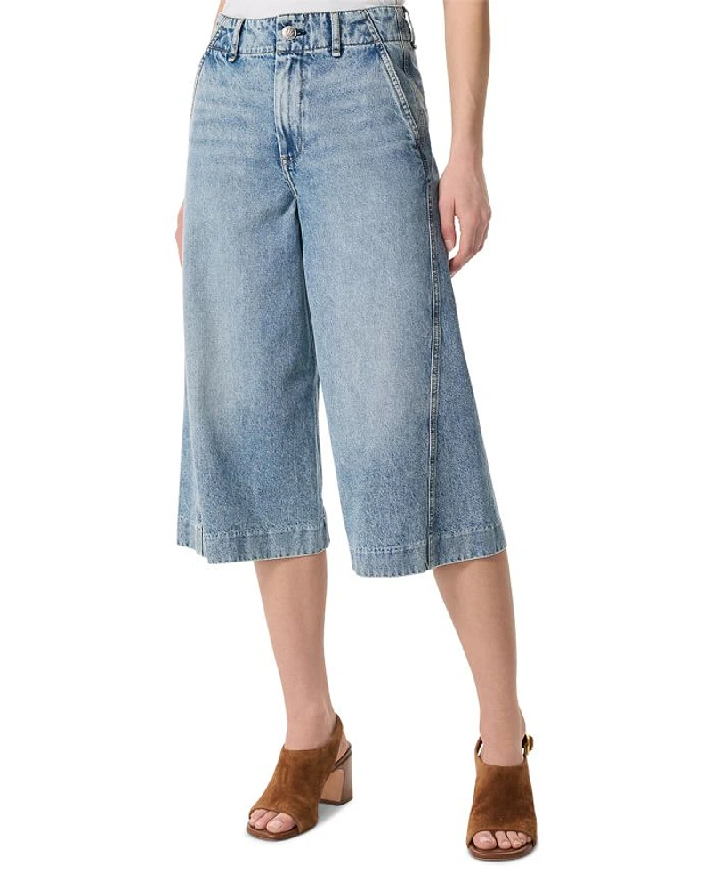 Jamie High Rise Tailored Culotte Jeans Pacific