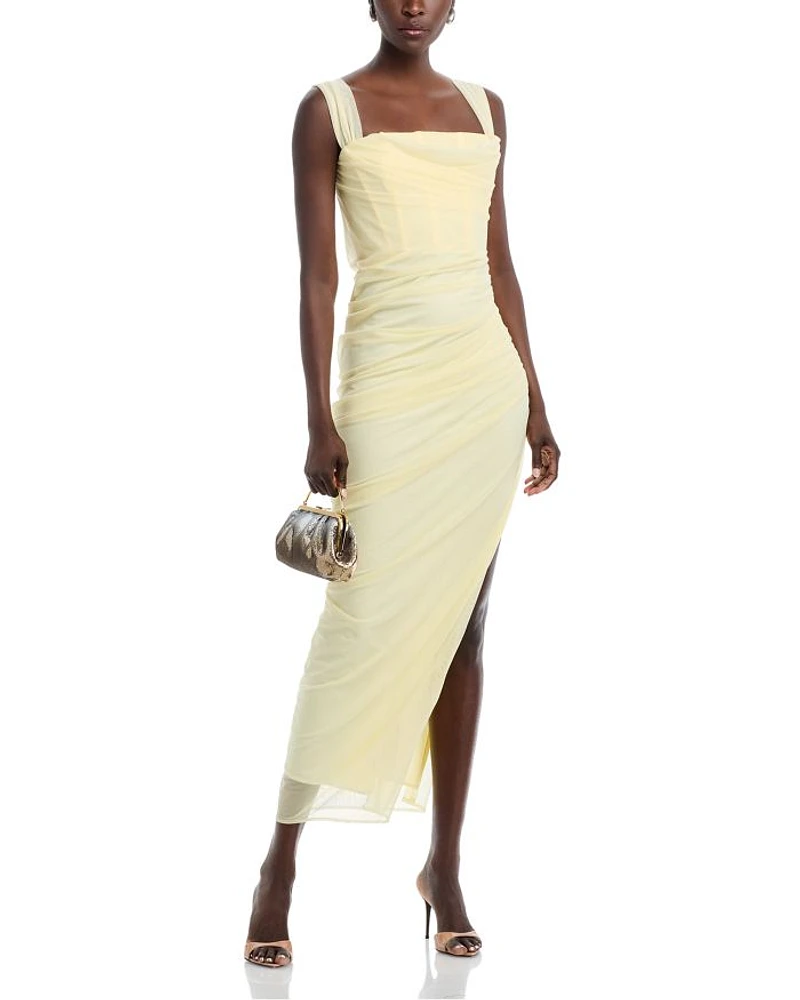 Ruched Mesh Dress - Exclusive
