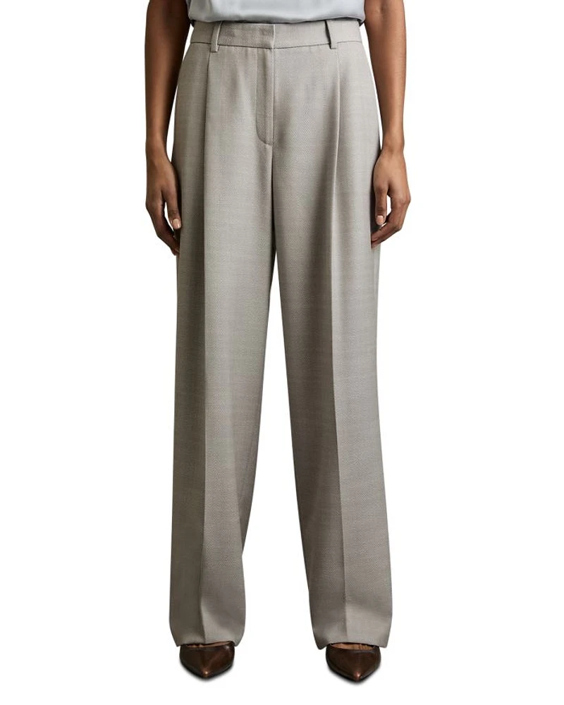 Harper Textured Wide Leg Trousers