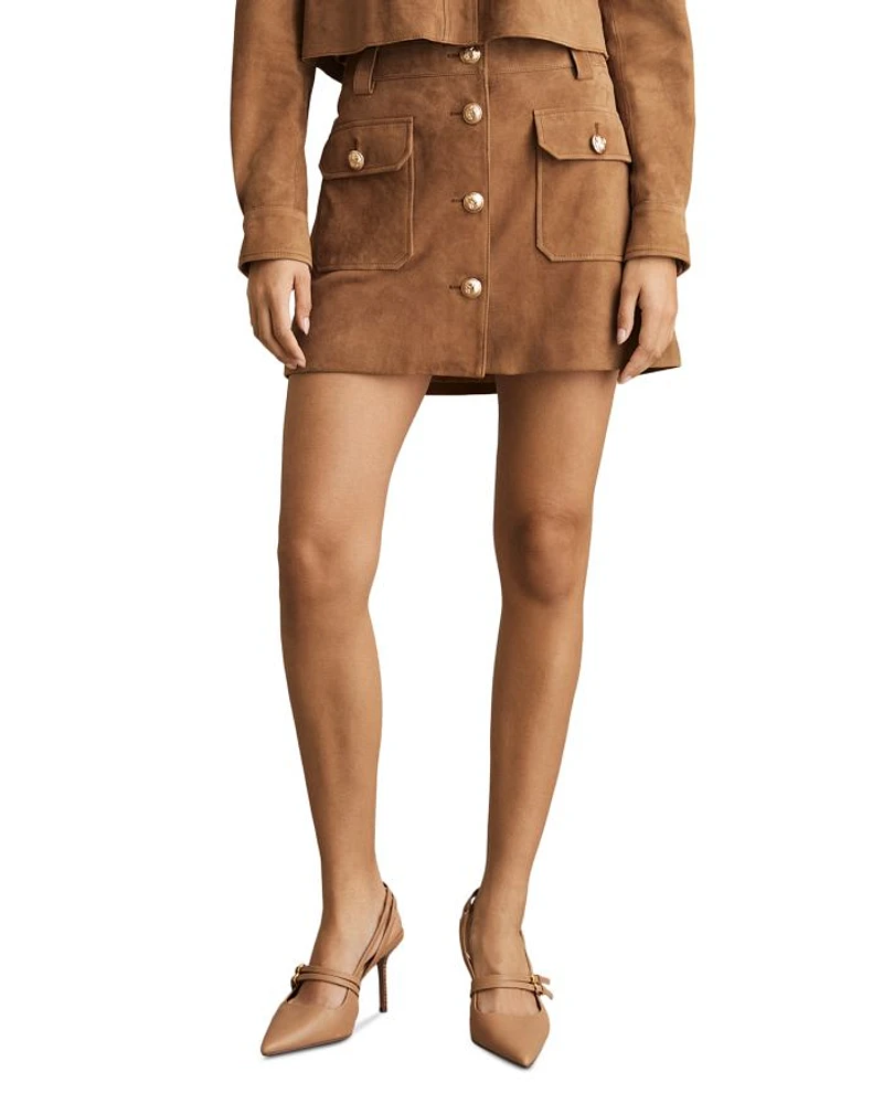 Connie Suede Mini Skirt