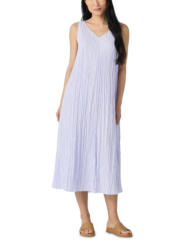 Crushed Silk Midi Dress