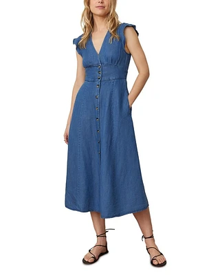 Camila Flutter Sleeve Midi Dress