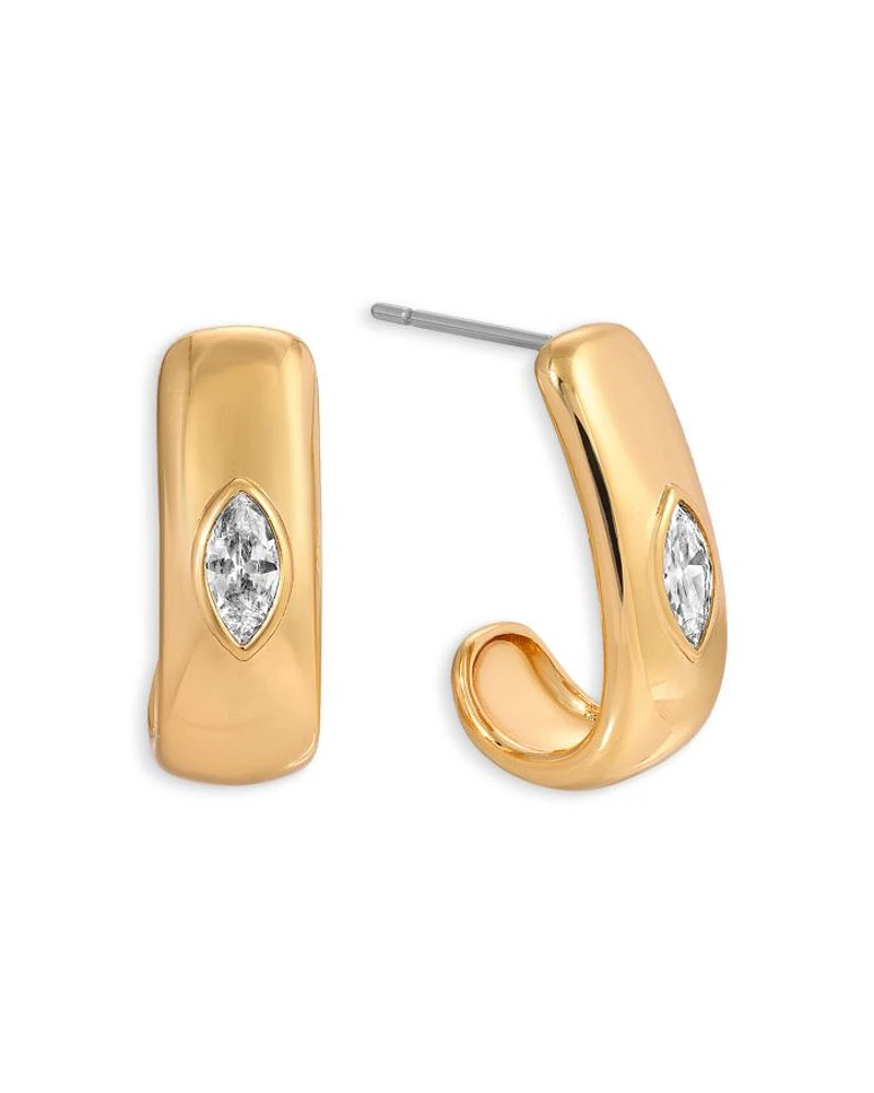 Marquise Crystal Hoop Earrings