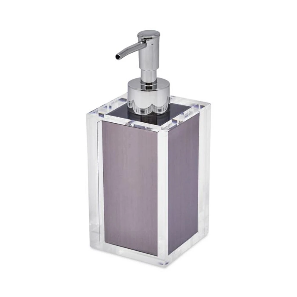 Lucite Soap Dispenser - Silver
