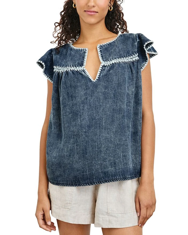 Tafia Relaxed Fit Cap Sleeve Top