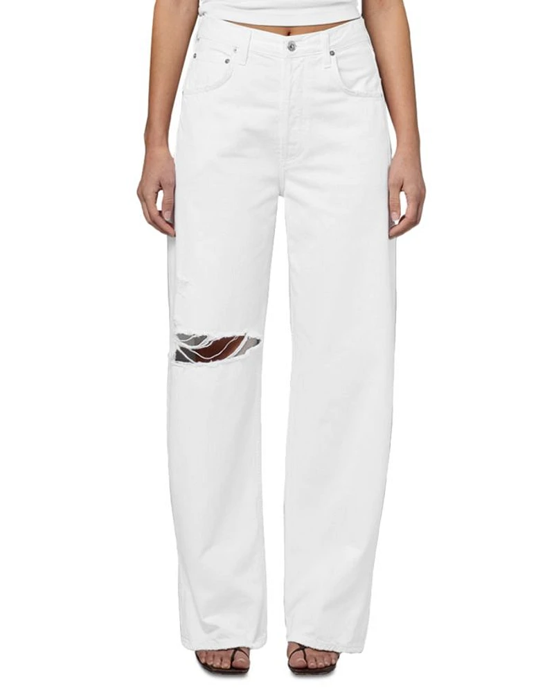 Ayla High Rise Baggy Jeans Zinc