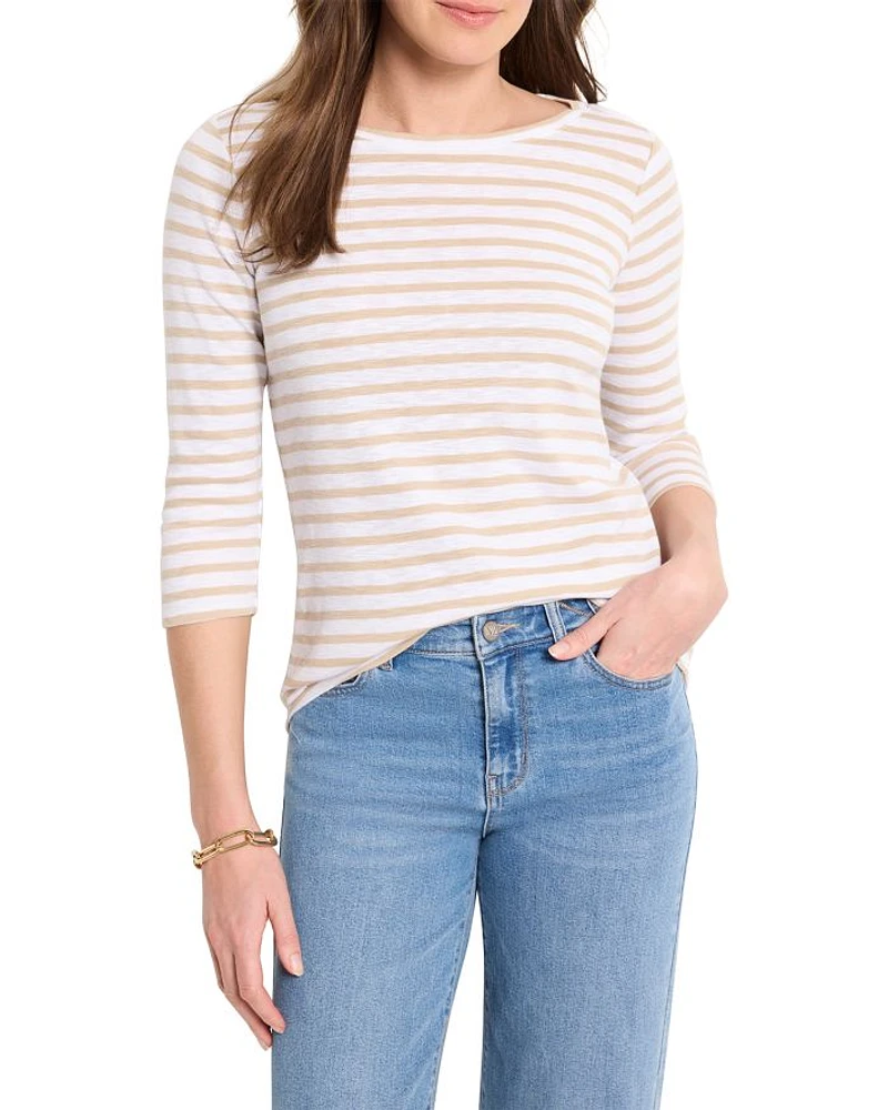 Stripe Boat Neck Tee