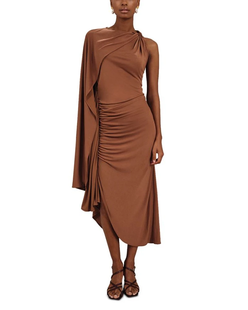 Kyra Cape Sleeve Jersey Dress