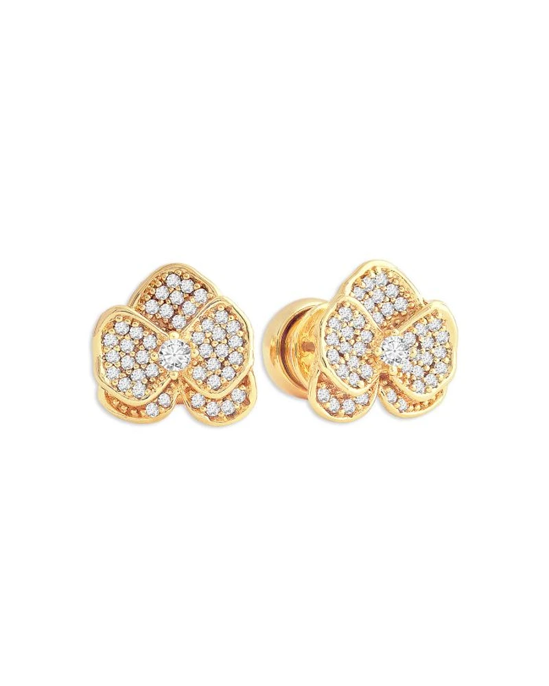 Pavé Orchid Stud Earrings