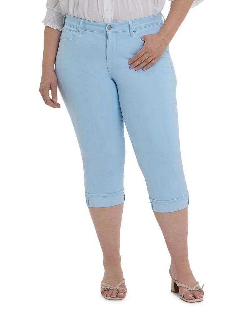 Marilyn High Rise Straight Cropped Jeans Optic White