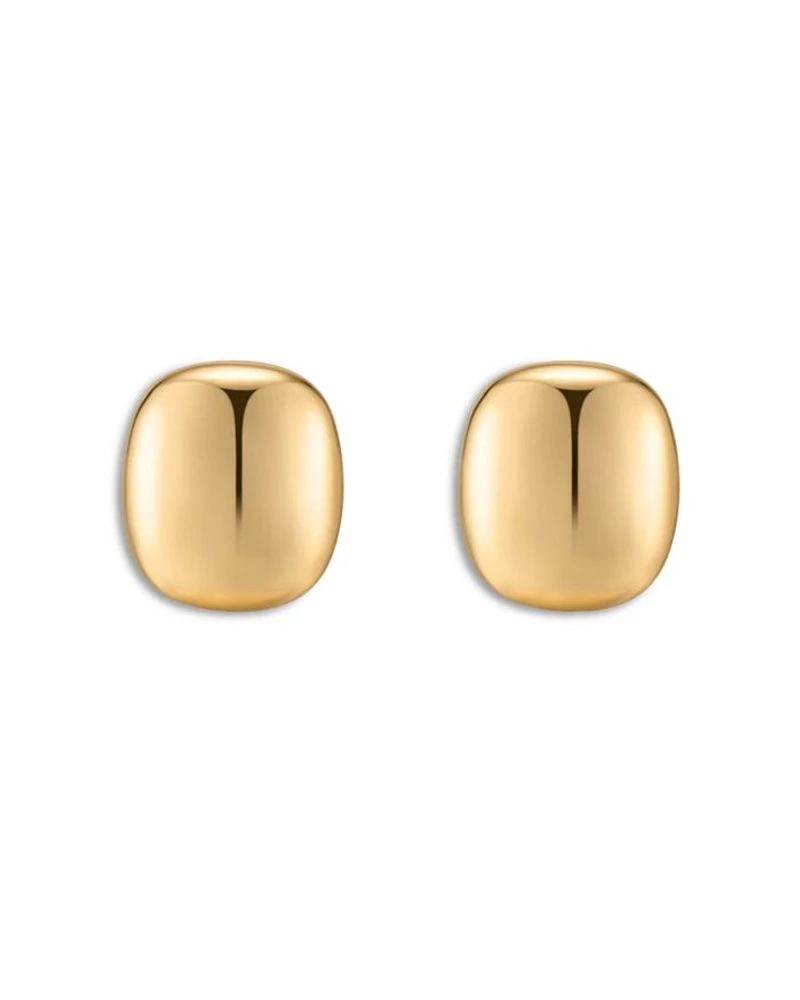 Minimal Curved Square Stud Earrings
