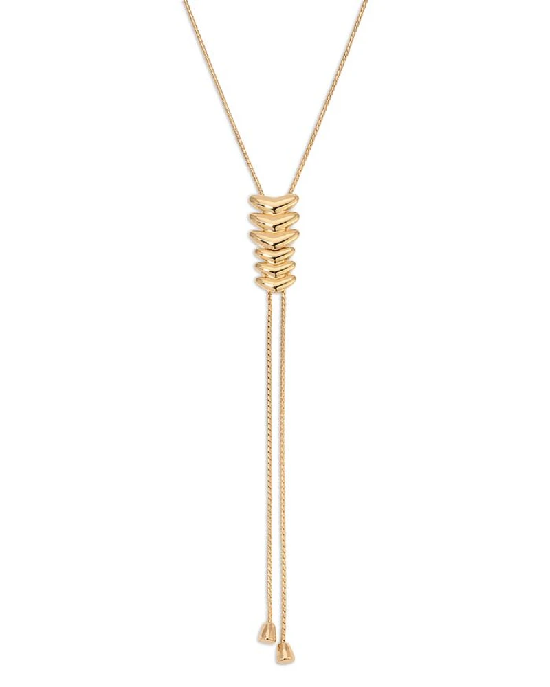 Metal Moderna Lariat Necklace