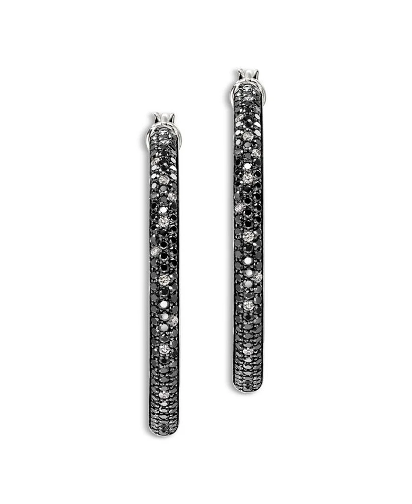 Sterling Silver JH Essentials Diamond Hoop Earrings, 1.74 tcw