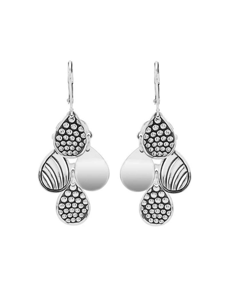 LAGOS Sterling Silver Signature Caviar Four Drop Earrings