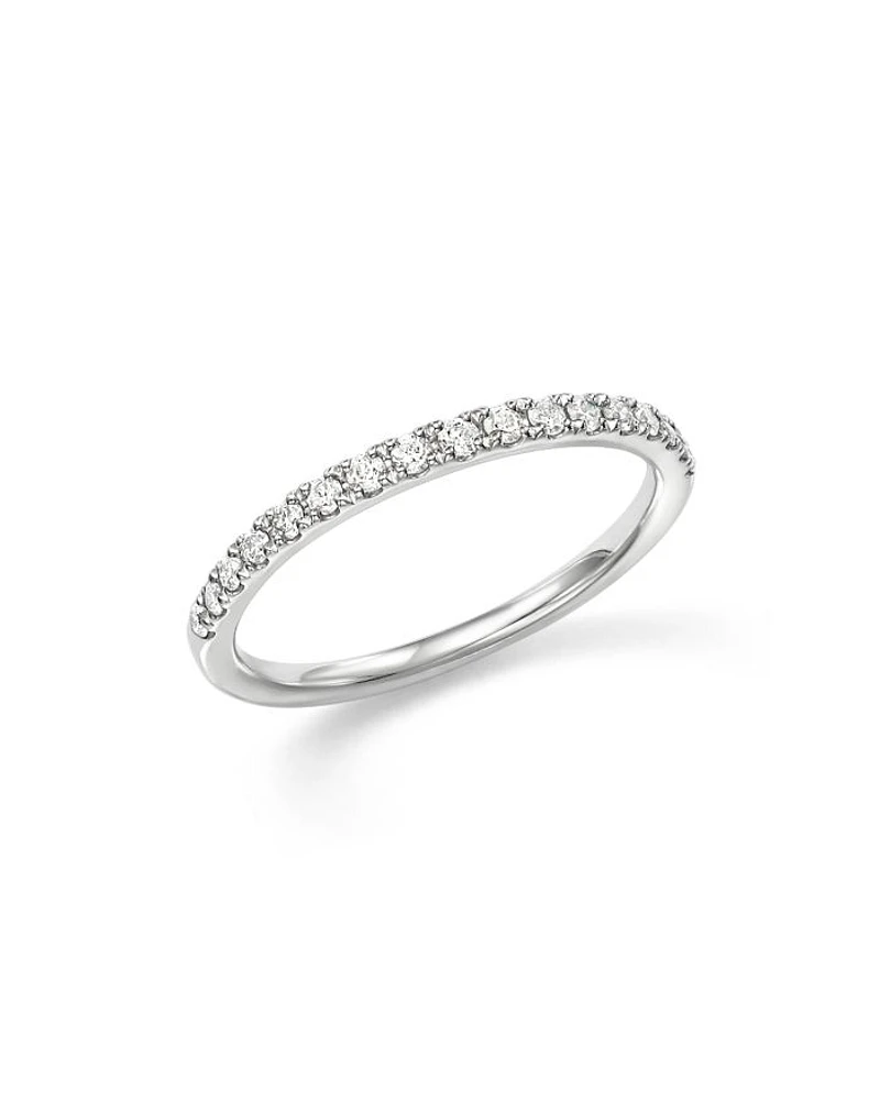 Diamond Micro-Pave Stack Ring 14K White Gold, .25 tcw - Exclusive