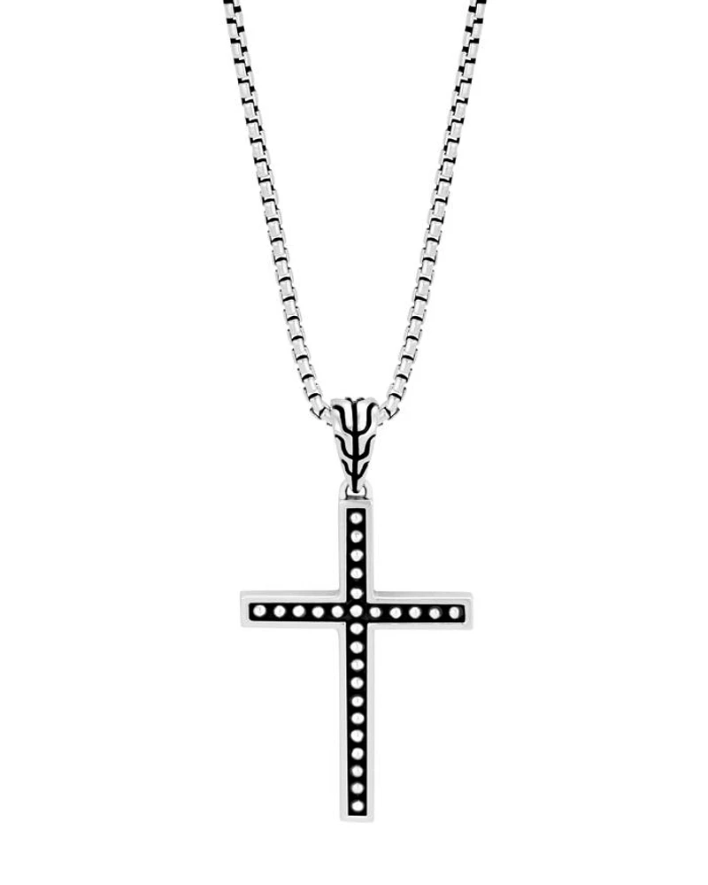 Sterling Silver Classic Chain Jawan Cross Pendant Necklace, 20"