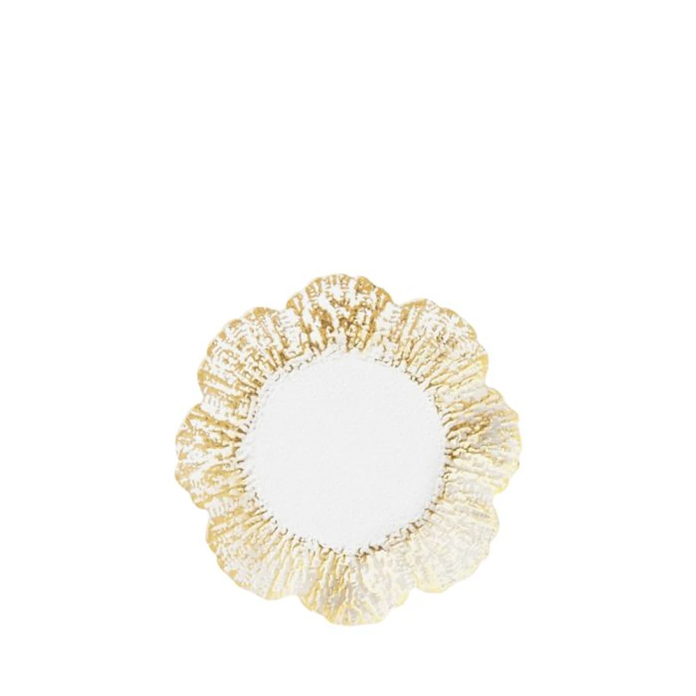 Rufolo Glass Gold Canape Plate