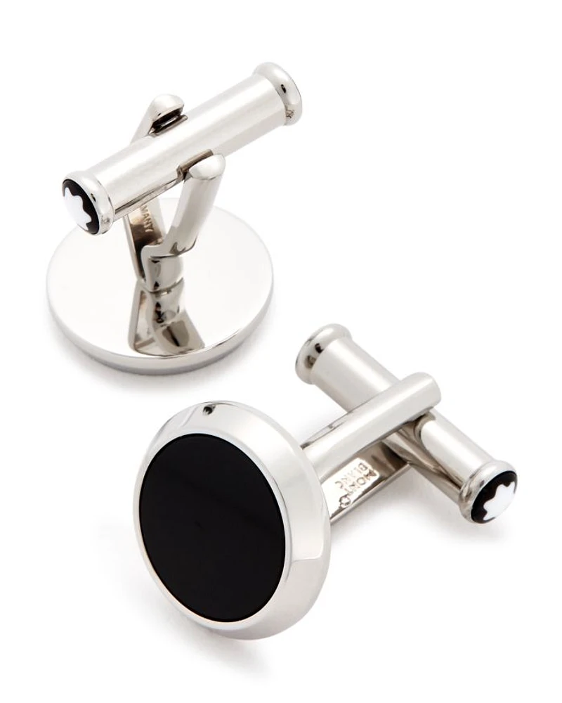 Meisterstück Onyx Inlay Round Cufflinks