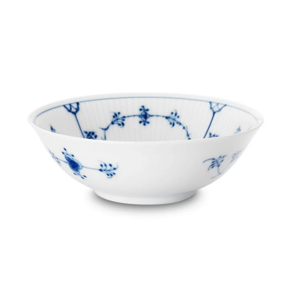 Blue Fluted Plain Bowl, 11.75"