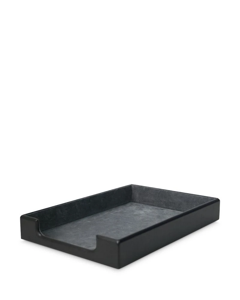 Leather Desktop Letter Tray Organizer