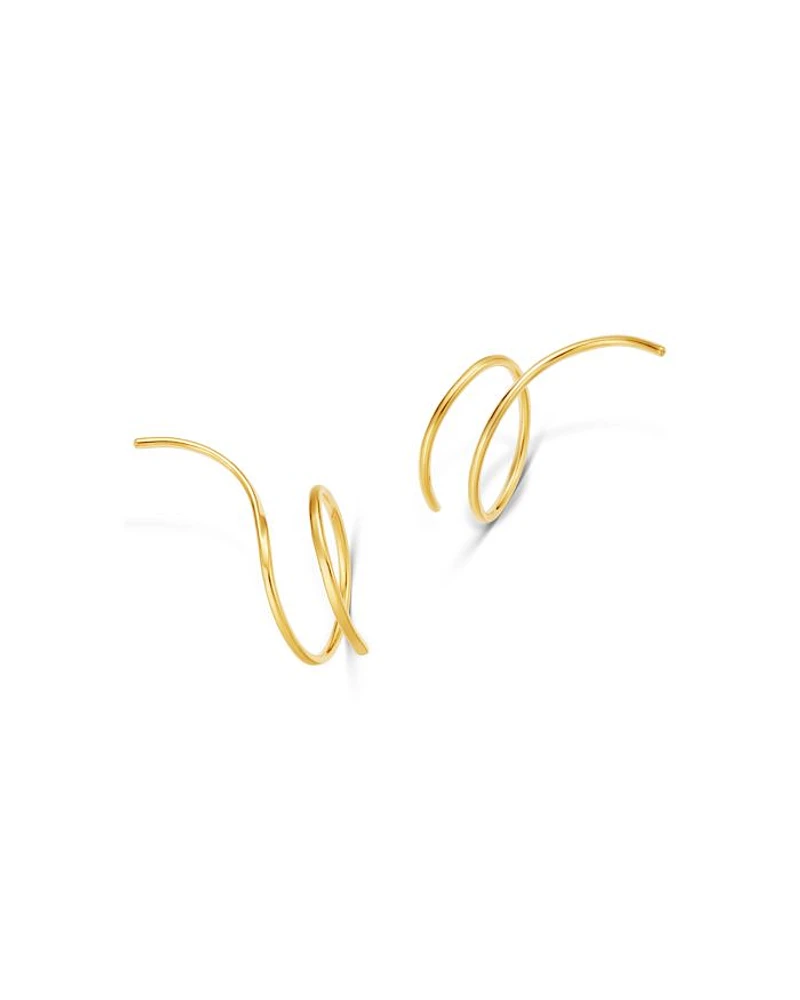 Wire Climber Earrings in 14K Yellow Gold - Exclusive