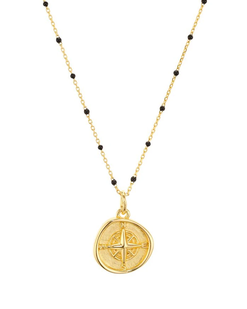 North Star Pendant Necklace in 18K Gold-Plated Sterling Silver, 16"-18"