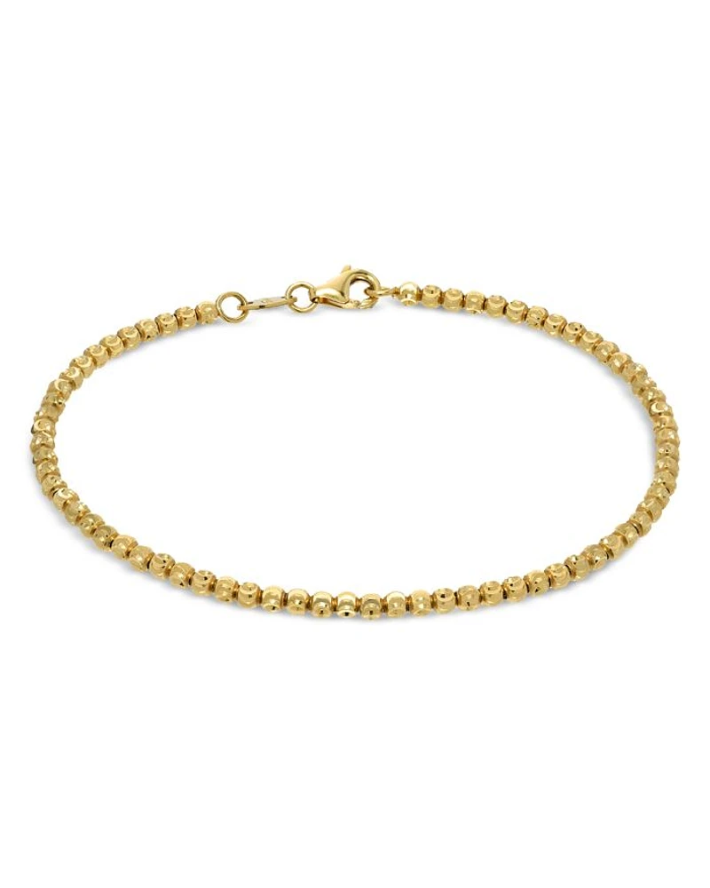 14K Yellow Gold Beaded Bracelet