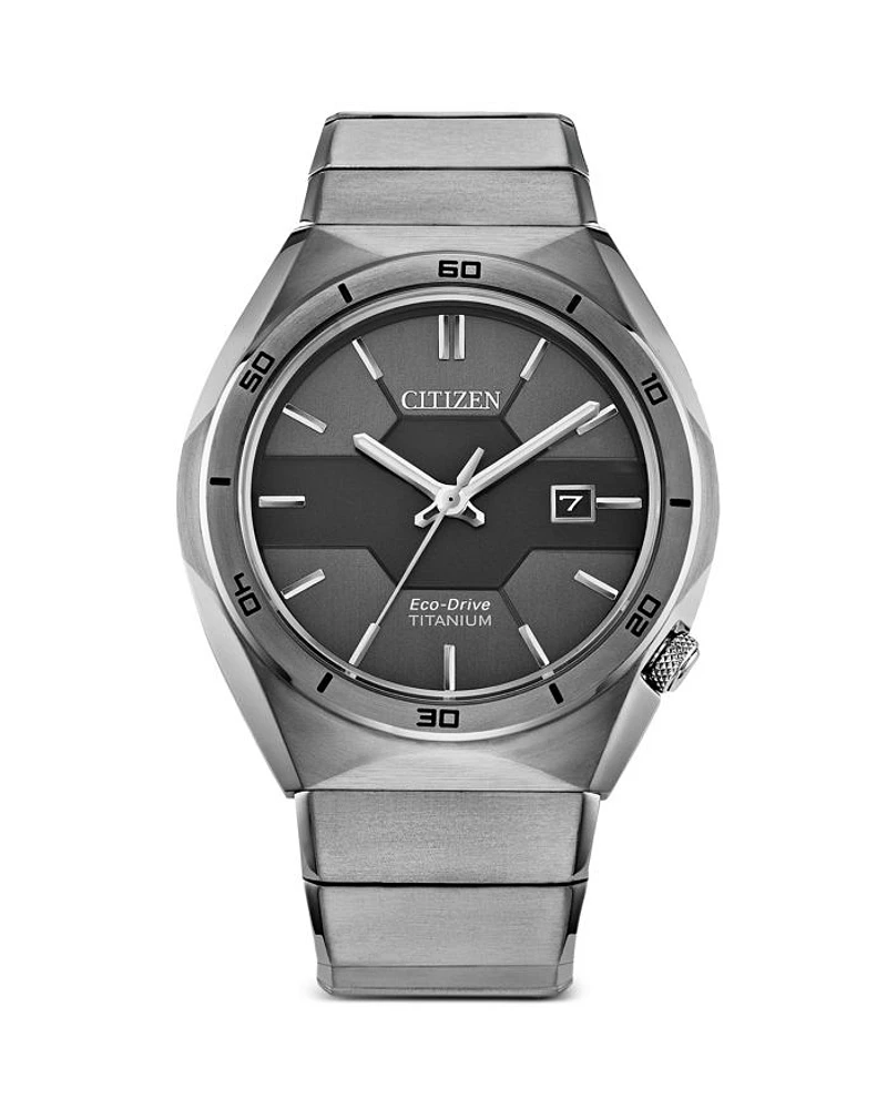 Eco Drive Super Titanium Armor Watch, 41mm