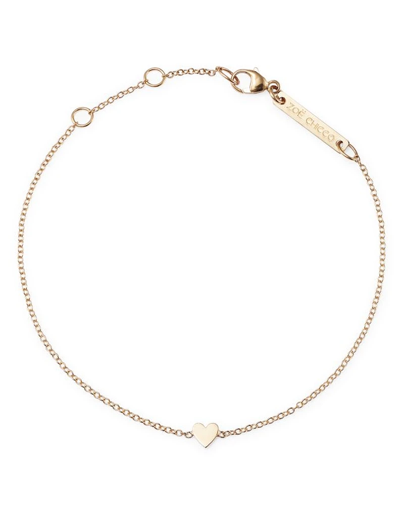 14K Yellow Gold Itty Bitty Heart Bracelet
