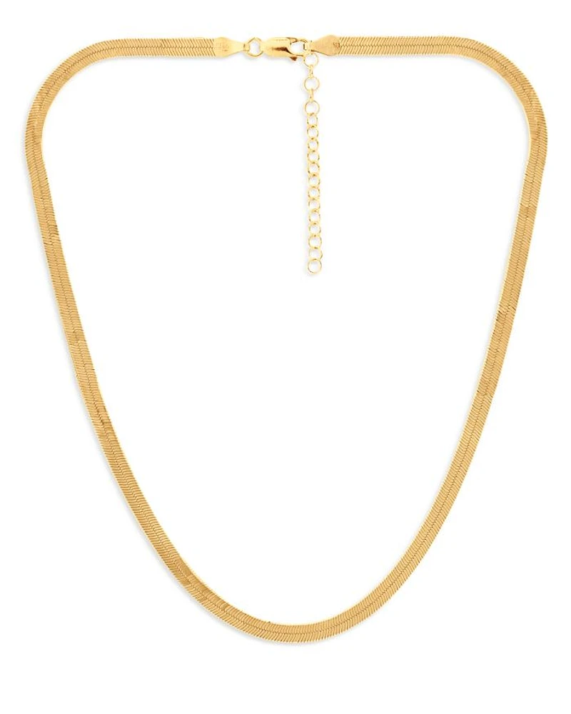 Herringbone Chain Necklace, 16