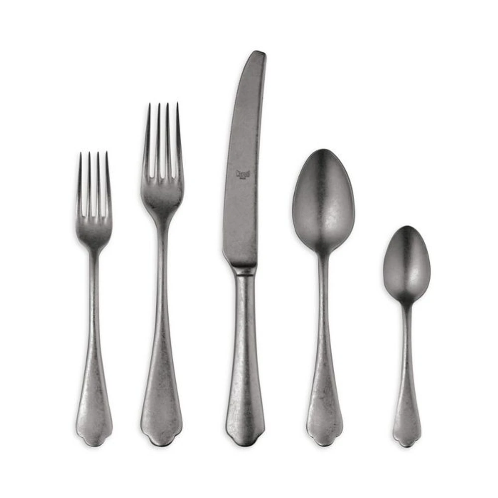 Dolce Vita Pewter Oro Nero 5-Piece Place Setting