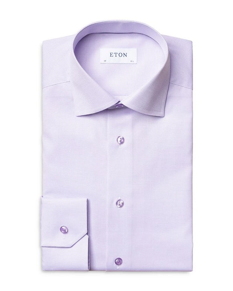 Slim Fit Textured Solid Shirt