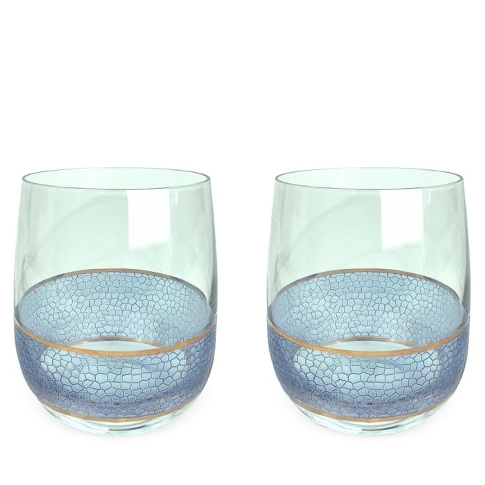 Set of 2 Panthera Glass Rock Glasses