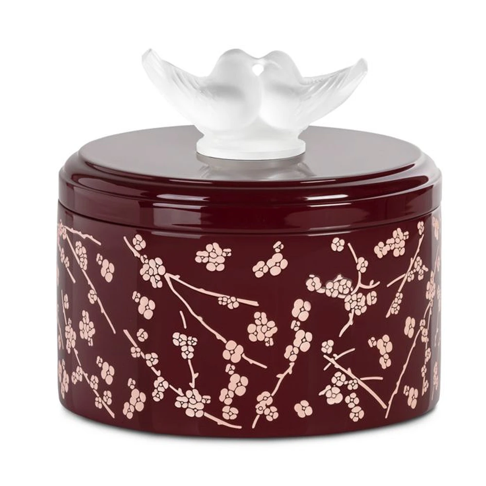 Fleurs de Cerisier Lacquered Wood Box, Medium