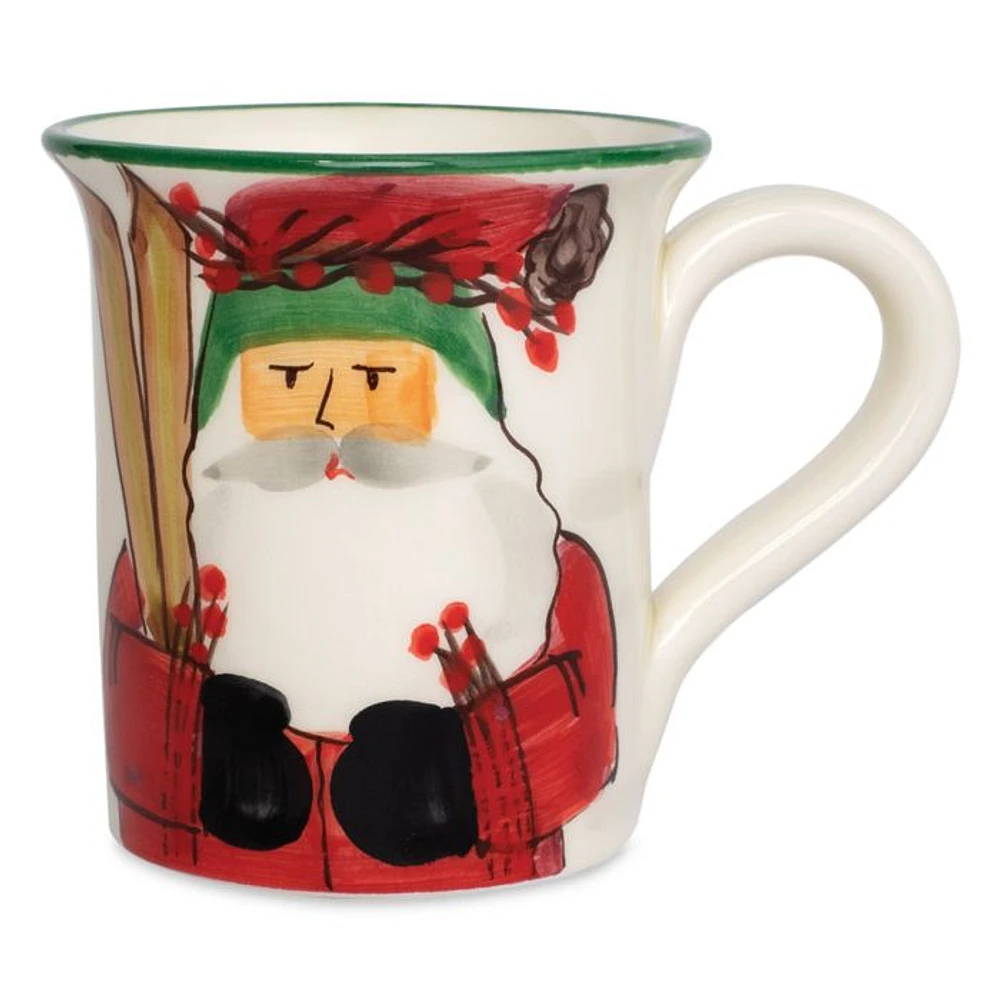 Old St. Nick Skiing Mug