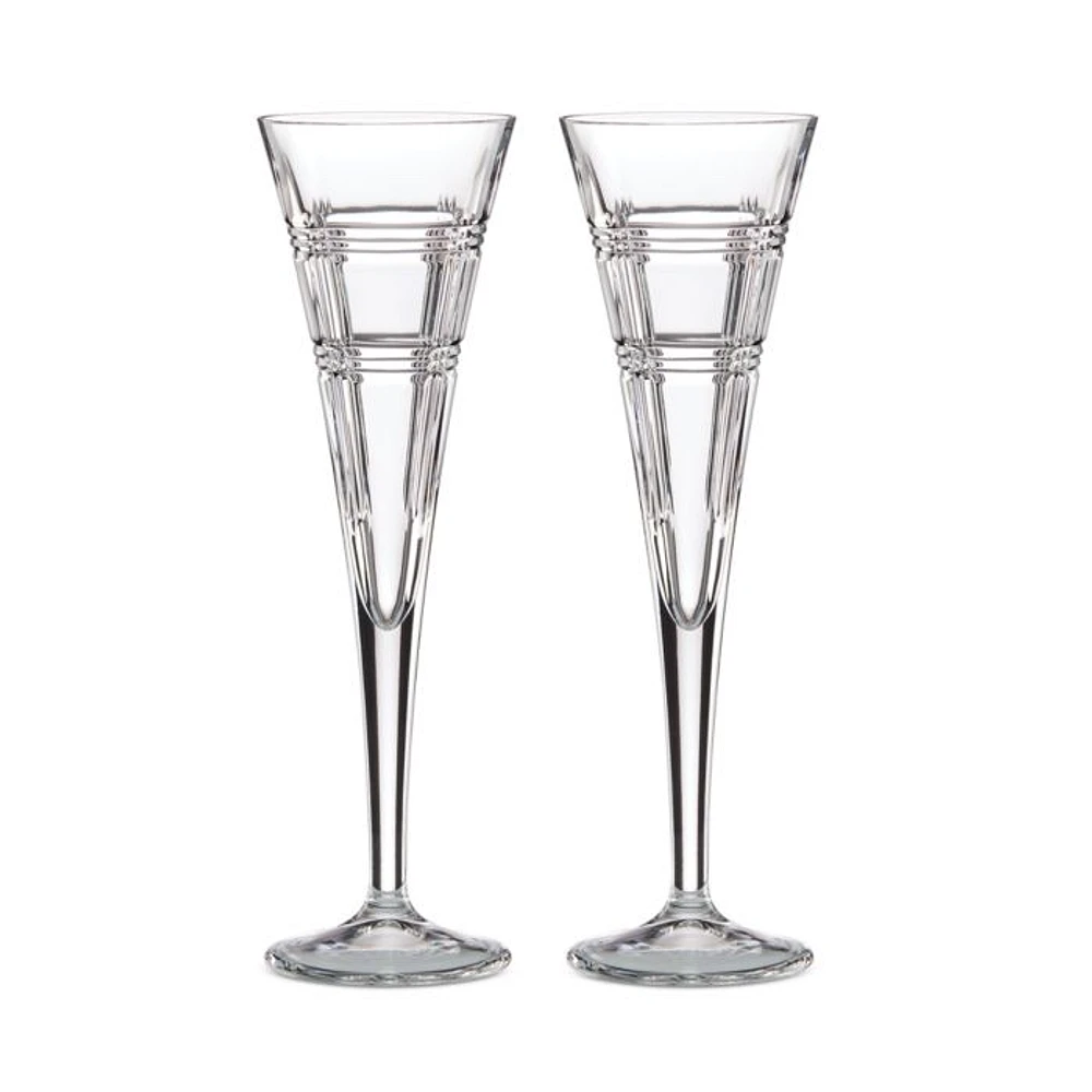 Hudson Toasting Flutes, Set of 2