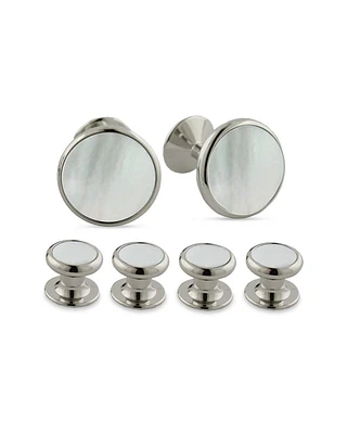 Mother Of Pearl Inlay Stud & Cufflink Set