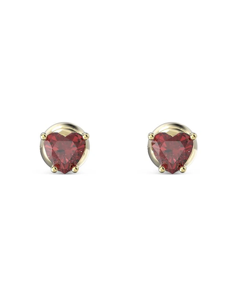 Chroma Heart Crystal Stud Earrings