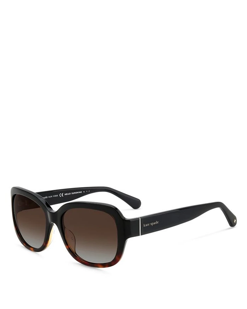 Layne Rectangular Sunglasses, 55mm