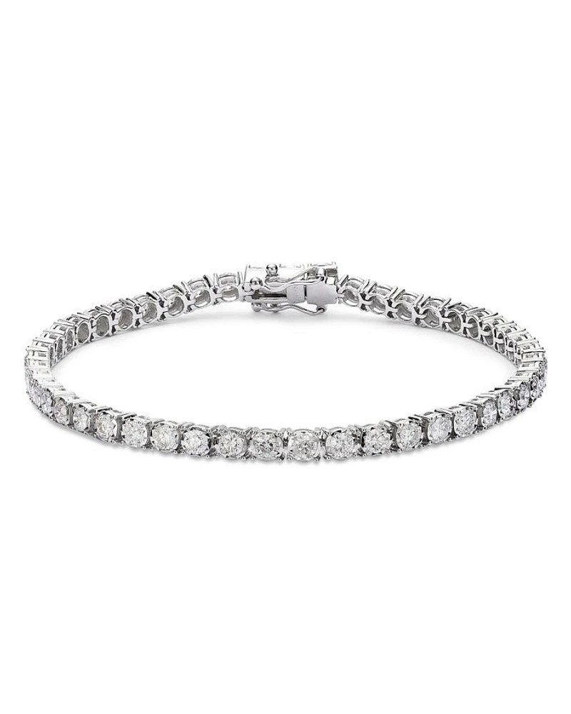 Diamond Tennis Bracelet in 14K White Gold, 4.0 tcw