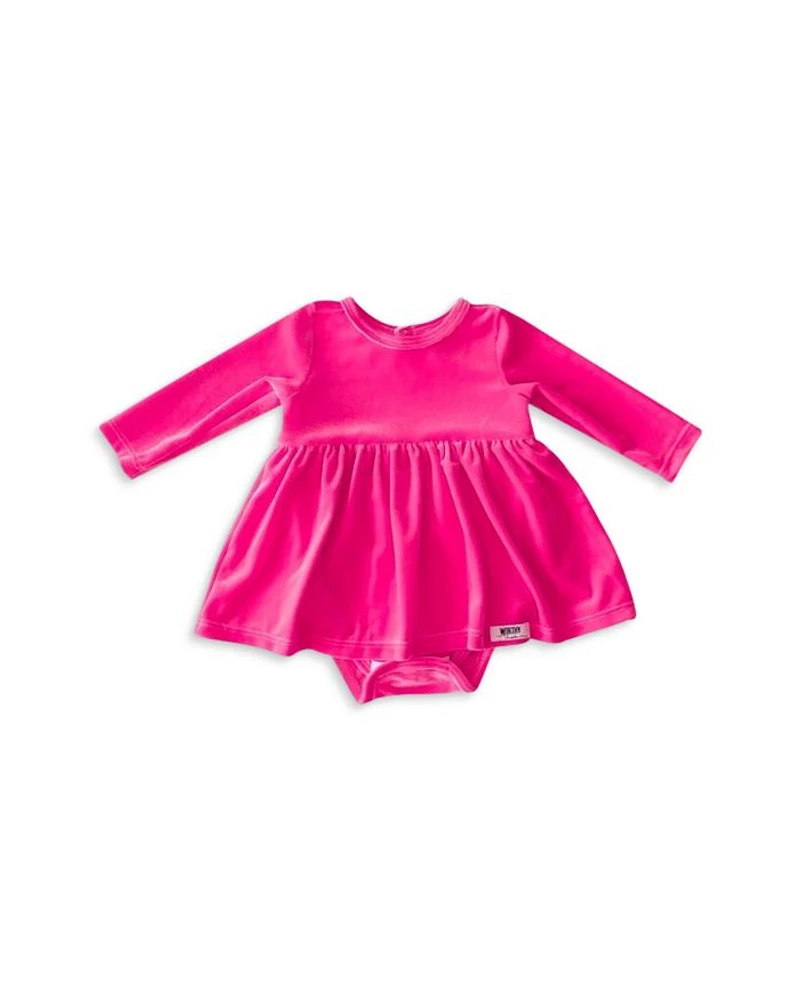 Girls' Long Sleeved Velvet Bubble Romper - Baby