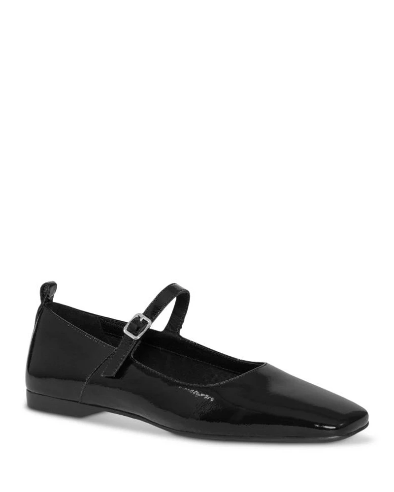 Women's Delia Square Toe Ankle Strap Flats